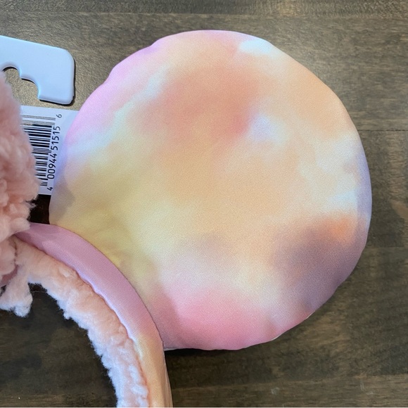 Disney Parks Tie Dye Pink Sherpa Headband Ears NWT - Picture 7 of 10
